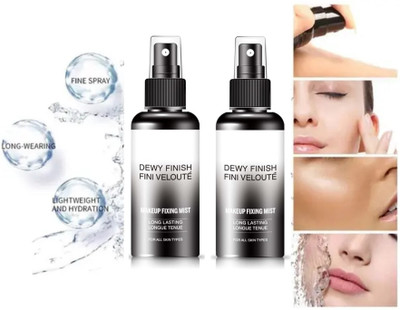 Emijun Finish Long Lasting Makeup Fixing Mist COMBO Primer  - 160 ml(TRANSPARENT)