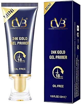 CVB 24K Gold Gel Primer for Anti-Ageing Oil-Free & Fragrance-Free Makeup Base Primer  - 30 ml(Transparent)