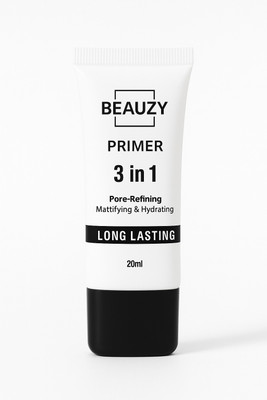 Beauzy Primer 3 in 1 for Face Makeup | Hydrating, Lightweight & Long- Lasting Primer  - 20 ml(Transparent)