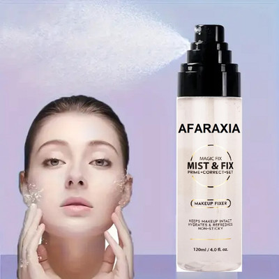 AFARAXIA Non-sticky Makeup fixer setting spray Primer  - 120 ml(TRANSPARENT)