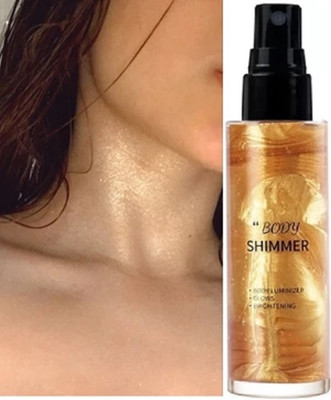 AFARAXIA Water Proof And Long Lasting Shimmer primer Spray Primer  - 150 ml(Gold shine)