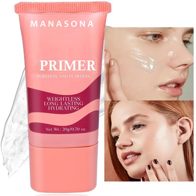 manasona Korean Prime & Prep Poreless and Flawless Makeup Base Primer  - 30 ml(TRANSPARENT)