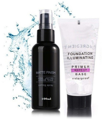 ADJD Makeup Setting Fixer And Base Gel Primer Most Trending Combo Primer  - 150 ml(Transparent)