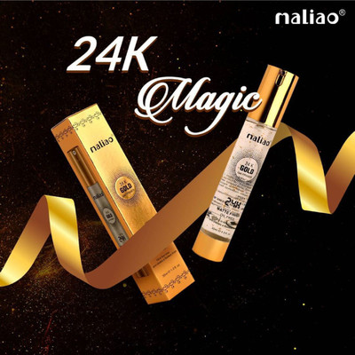 MALIO 24K Gold Gel Primer 24 Hours Matte Finish Oil Free Primer  - 30 ml(Transparent)