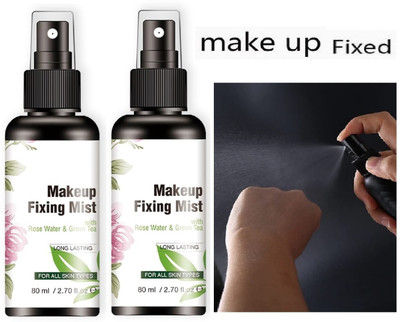 Emijun Makeup Fixer Spray Long lasting Misty fixer Primer COMBO Primer  - 160 ml(TRANSPARENT)