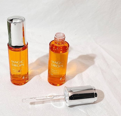 MYEONG Makeup Base Magic Drops Primer Oil For Face Skin Lightweight Primer  - 40 ml(Orange)
