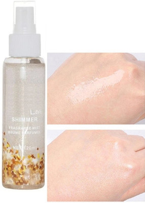 YAWI BEST PERFECT MAKE UP SETTING SHIMMER FACE SPRAY FOR WOMEN & GIRLS Primer  - 120 ml(TRANSPARENT)