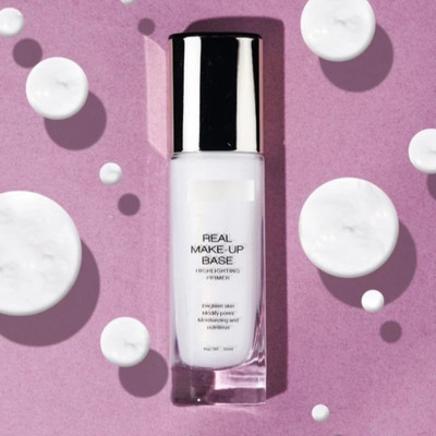BLUST&FAMME Real Makeup Base Highlighting Primer| Skin-Hydrating Poreless primer 1pcss Primer  - 30 ml(White)