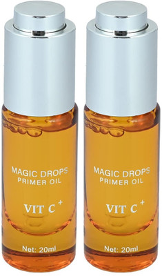 MYEONG Magic Drops Primer Oil For Face Infused With Vitamin C combo Primer  - 20 ml(Transparent)