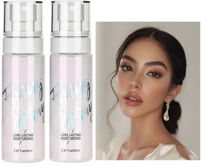Emijun Silver Shimmer Makeup Fixer Setting Spray Long Lasting COMBO Primer  - 170 ml(SILVER)