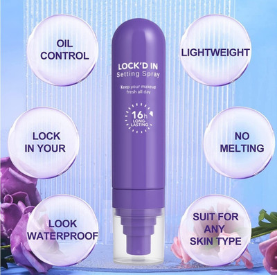 SEUNG LOCK'D IN 16-Hour Makeup Fixing Spray | Hydrating & Refreshing Setting Spray Primer  - 100 ml(Transparent)