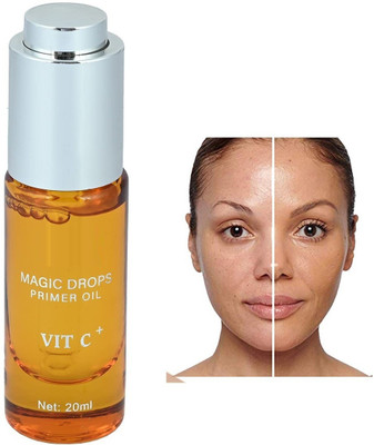 Latixmat Magic Drops Primer Oil For Face Infused With Vitamin C+ Benefits Hydrates Primer  - 20 ml(Clear)