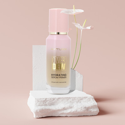 MATTLOOK Over Dew Hydrating Serum Primer infused with Niacinamide Non Greasy Formula Primer  - 30 ml(Transparent)