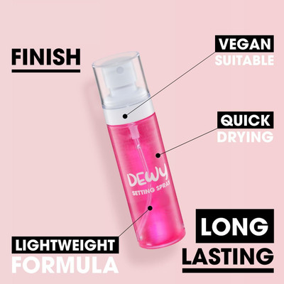 Emijun Makeup Fixer Setting SprayInfused With Aloe Vera Cracks, Minimizes Pores Primer  - 100 ml(pink)