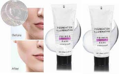 Luipui face gel primer makeup based waterproof pack of 2 Primer  - 100 ml(transparent)