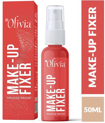 Olivia Smudge Proof Makeup Fixer Long Lasting Makeup Setting Spray For Face Makeup Primer  - 50 ml(Transparent)