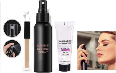 AFARAXIA Skin hydrating makeup setting spray and liqued concelour/- Primer  - 200 ml(transprant)