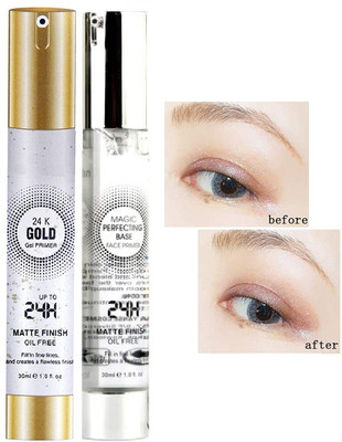 HUZURLU GOLD & SILVER UP TO 24H MATTE FINISH OIL FREE PERFECTING BASE FACE PRIMER Primer  - 60 ml(TRANSPARENT)