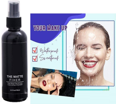 THTC Long Lasting And Water Proof Makeup Fixing Fixer Spray Primer  - 100 ml(BLACK)