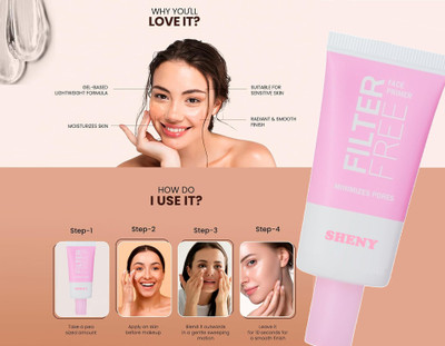 Sheny Pore Minimizer Primer- 30ml| Matte Finish Formula Oil Free For All Skin Types Primer  - 30 ml(TRANSPARENT)