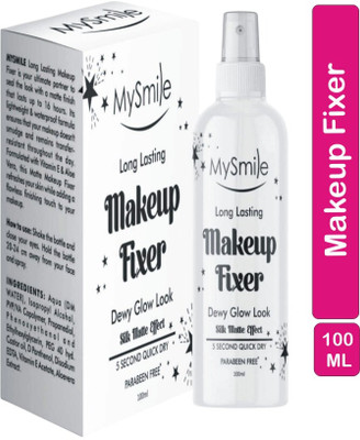 Mysmile Long Lasting Makeup Fixer 100ml |Dewy Glow Look & Silk Matte Effect Pack of 1 Primer  - 100 ml(White)