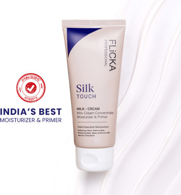 Flicka Silk Touch Milk-Cream Moisturizer for Face Makeup Long-Lasting Primer  - 60 g(WHITE)