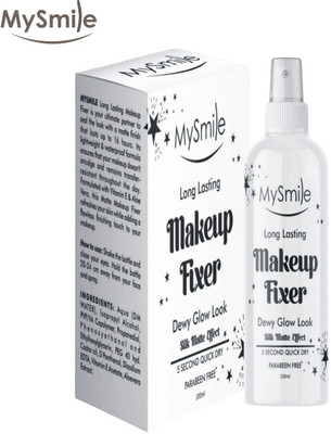 Mysmile Long Lasting Makeup Fixer Dewy Glow Look & Silk Matte Effect 100ml ( Pack of 1 ) Primer  - 100 ml(White)
