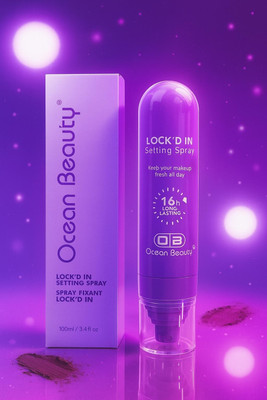OCEAN BEAUTY LOCK'D IN Setting Spray Keep Your Makeup Fresh All day – 16 Hours Long Lasting Primer  - 100 ml(Transparent)