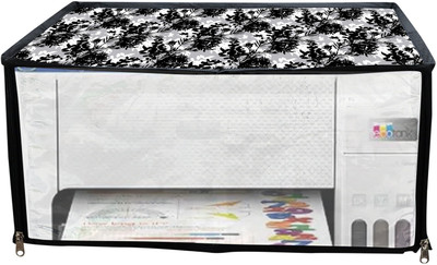 JMT SUITABLE FOR EPSON ECO TANK L 3215-BLACK FLORAL PRINT Printer Cover