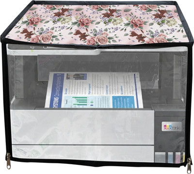 JMT Printer Cover For Epson Eco Tank L6490 Printer (Pink Rose Print) Printer Cover