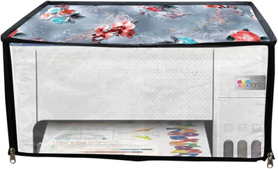 JMT SUITABLE FOR EPSON ECO TANK L 3215-GREY FLORAL PRINT Printer Cover