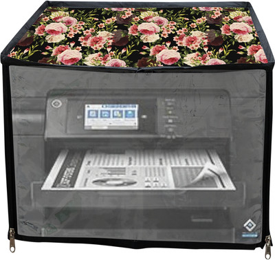 JMT Printer Cover For Epson Eco Tank L15180 Printer (Black Rose Print) Printer Cover