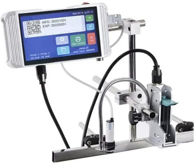 universalseal Thermal Inkjet Printer for Date, Barcode, QR Code with 7 Inches Digital Screen Single Function Monochrome Thermal Transfer Printer(Toner Cartridge, 1 Ink Bottle Included)