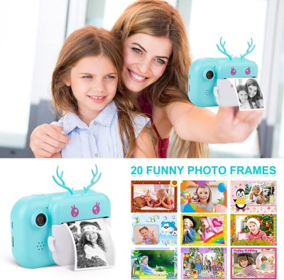 ENMORA Children diwali offer Q5 Kids Camera Instant Print Photo dsf1 Multi-function Monochrome Label Printer(Label Tape)