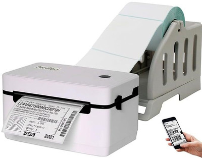 PeriPeri 4inch Bluetooth Thermal Direct Label + Receipt Printer Ecommerce Printer Multi-function Monochrome Label Printer(Label Roll)