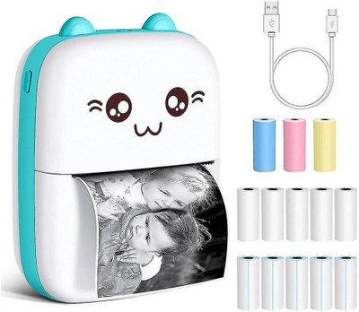 ENMORA Portable Mini Pocket Bluetooth Thermal Printers HZX12 Multi-function Monochrome Label Printer(Label Tape)