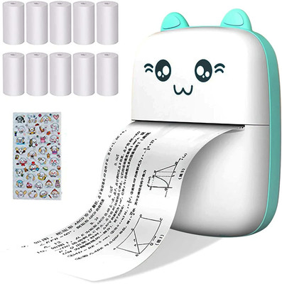 4uonly Portable Bluetooth Mini Thermal Printer Self Adhesive Paper OHJ30 Multi-function Monochrome Label Printer(Label Tape)