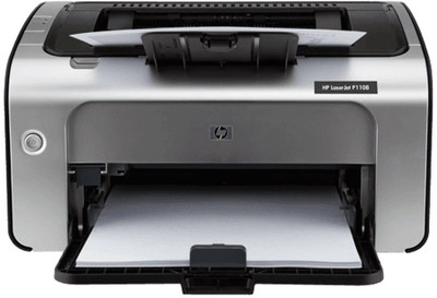 HP Laserjet Pro P1108 Single Function Monochrome Laser Printer (Black-Silver, Toner Cartridge)