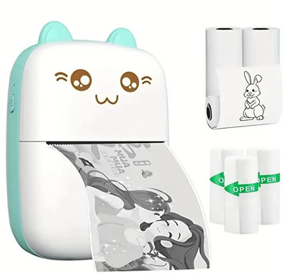 4uonly Portable Bluetooth Mini Thermal Printer Self Adhesive Paper OHJ4 Multi-function Monochrome Label Printer(Label Tape)