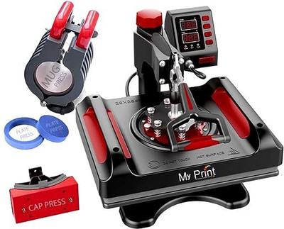 MY PRINT PRINTING Heat Press 5 in 1 Digital Multi Functional Sublimation Multi-function WiFi Color Thermal Transfer Printer(Toner Cartridge)