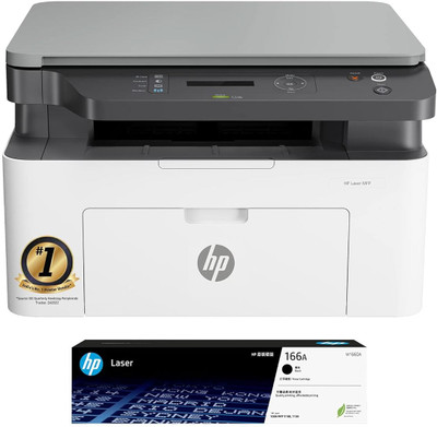 HP 1188nw Multi-function WiFi Monochrome Laser Printer(Toner Cartridge, 1 Ink Bottle Included)