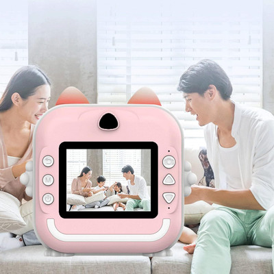 4uonly Children Kids Instant Camera 24MP Kids Digital Camera CXV19 Multi-function Monochrome Label Printer(Label Tape)