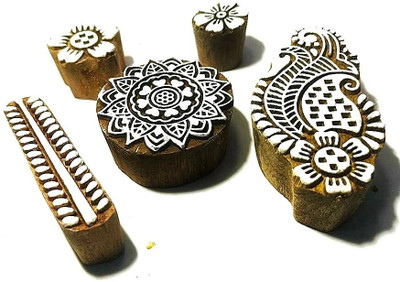 illuminatefirst Wooden-Printing-Blocks-Set-5 Printing Blocks(Pack of 5)