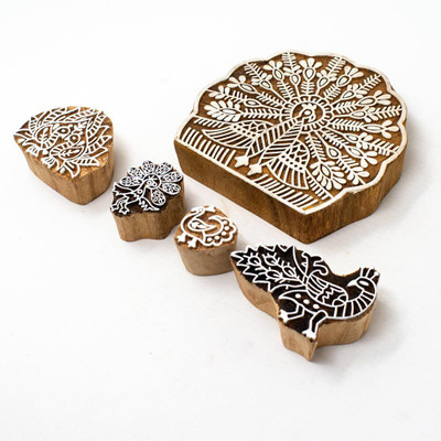HandCarved IK-BLK-SET5-298 Printing Blocks(Pack of 5)