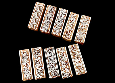 RB Exports Artistic Kids Saree Border Printing Stamps Printing Blocks(Pack of 10)