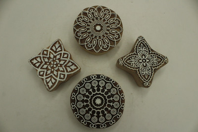 handmadebazar wooden blocks Printing Blocks(Pack of 4)