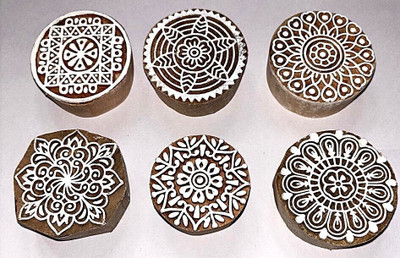 illuminatefirst HASHTAG ROUND CIRCLE 01 Printing Blocks(Pack of 6)