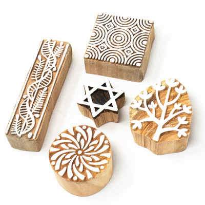 HandCarved IK-BLK-SET5-135 Printing Blocks(Pack of 5)