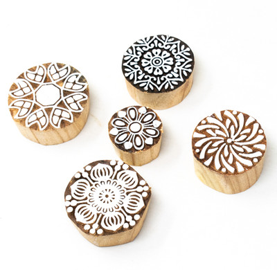 HandCarved IK-BLK-SET5-109 Printing Blocks(Pack of 5)