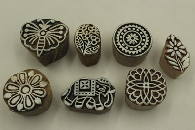 handmadebazar Handmade Printing Blocks Printing Blocks(Pack of 7)